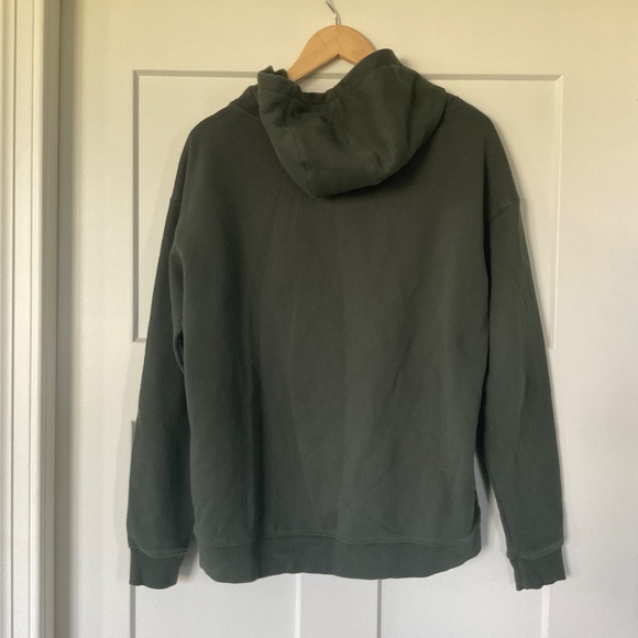 YOUNGLA Army Green Sweatshirt Hoodie Size Medium Unisex - Picture 2 of 9
